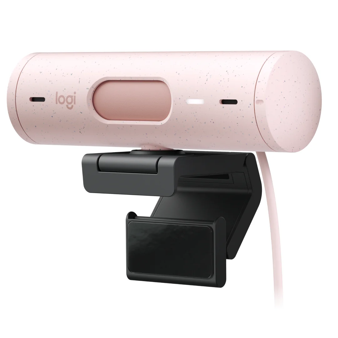 Cámara web Logitech Brio 500 Full HD rosada