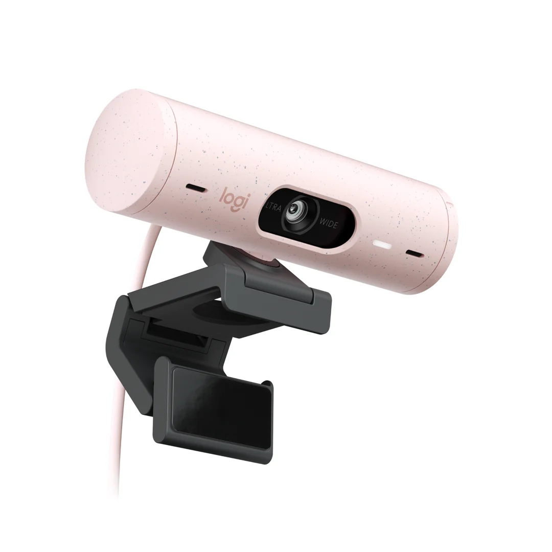 Cámara web Logitech Brio 500 Full HD rosada