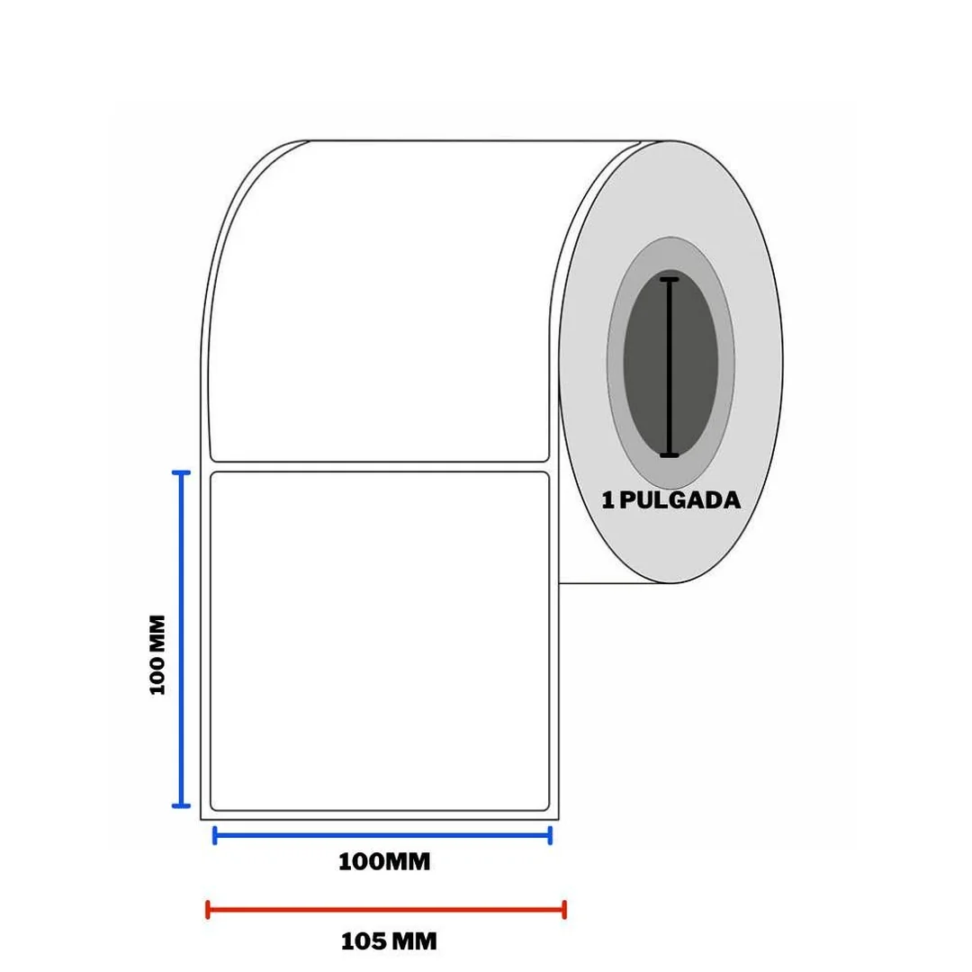 Rollo de Etiquetas TT SAT 100x100mm x500