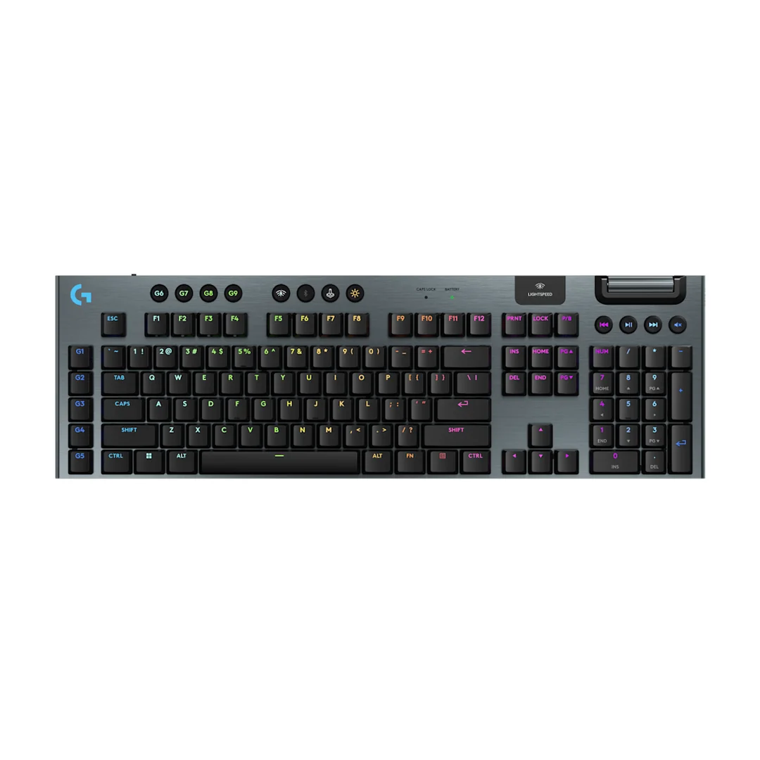 Teclado gamer Logitech G915 X LIGHTSPEED inalámbrico negro