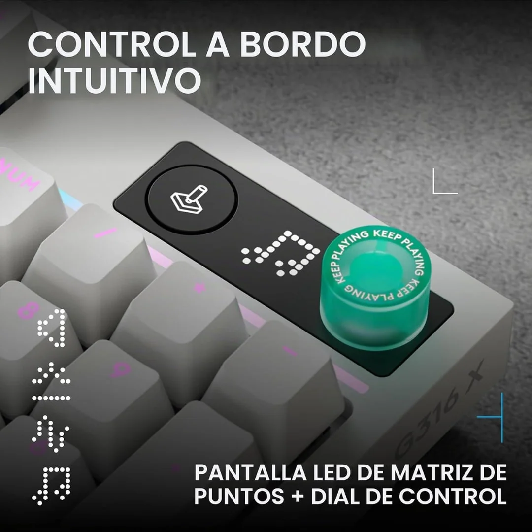 Teclado gamer mecánico Logitech G316 X 98 blanco