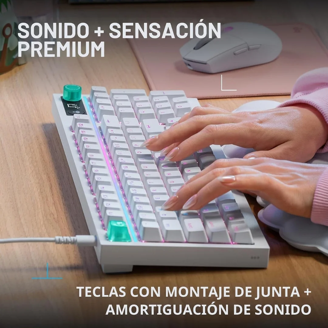 Teclado gamer mecánico Logitech G316 X 98 blanco